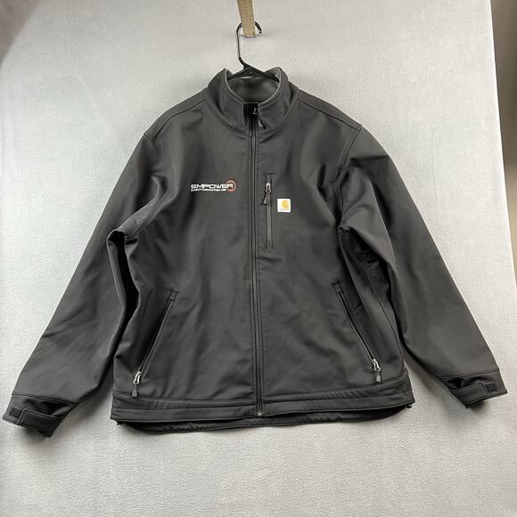 Carhartt Jacket Mens 2XL Black Rain Defender Relaxed Fit Softshell Crowley - Picture 1 of 11